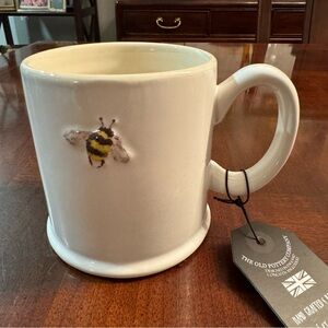Bumble Bee Mug The Old Pottery Company Coffee Tea  Ceramic Embossed Cup NWT